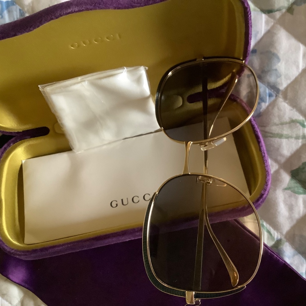 Gucci Women's Oversized Square Sunglasses, 58mm Blue Radiant - Picture 3 of 15